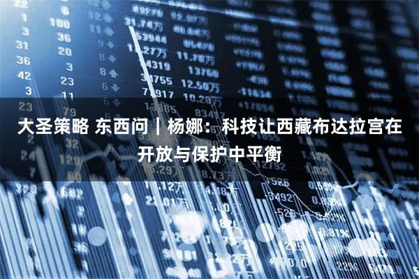 大圣策略 东西问｜杨娜：科技让西藏布达拉宫在开放与保护中平衡